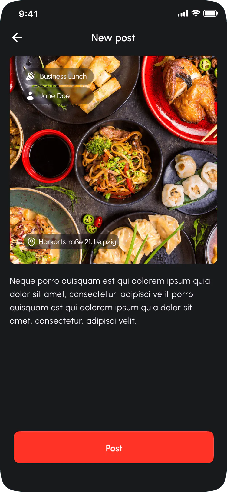 PinTreats new post flow with occasion, people, location, description, and photo