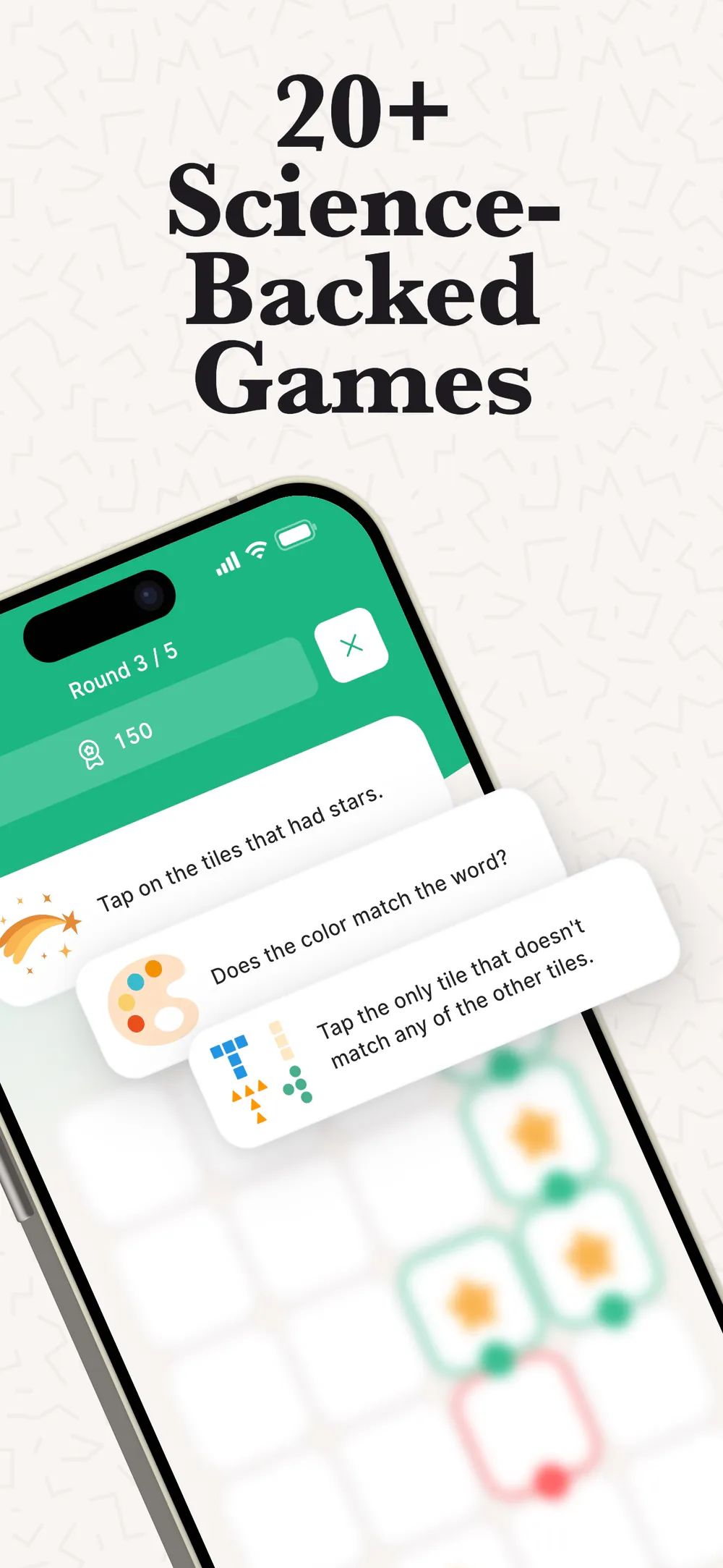 Propel presentation of its cognitive game library with examples of different interactions